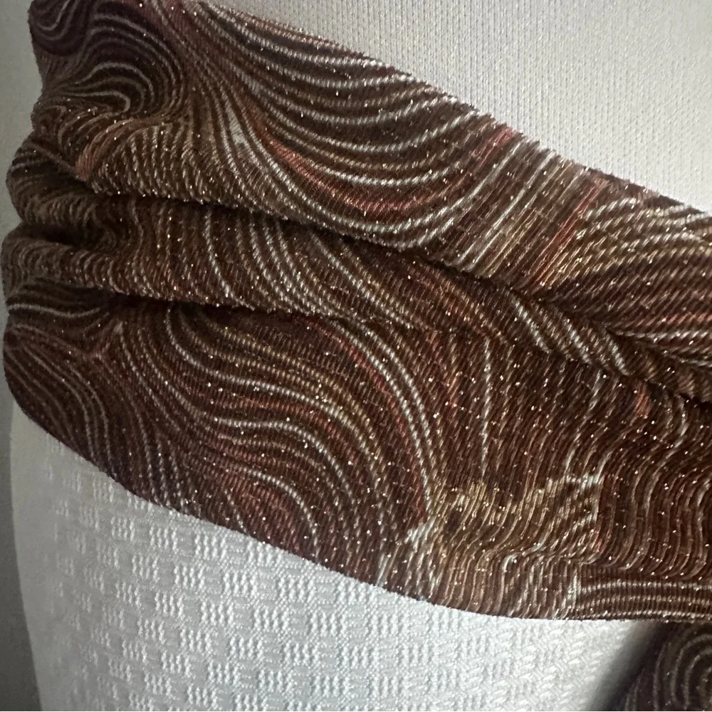 Metallic Boho Festival Scarf Belt with Feather Tassels – Artisan Style Statement